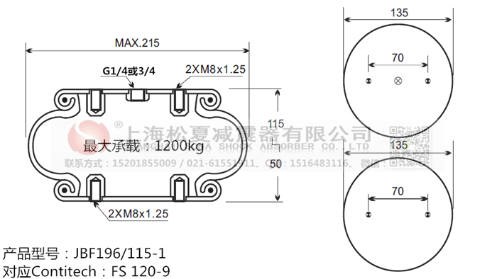 JBF196/115-1橡膠<a href='http://www.xingjiezy.com/' target='_blank'><u>空氣彈簧</u></a>
