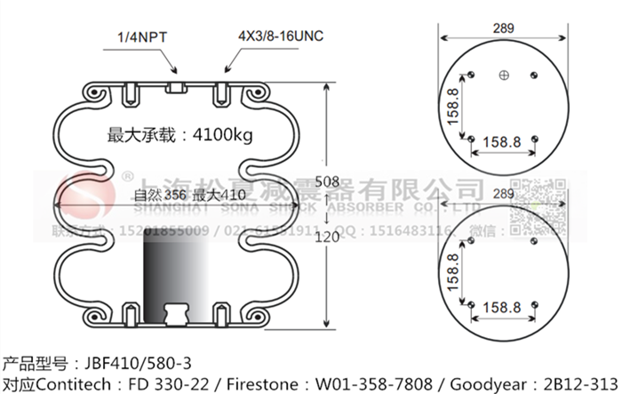 JBF410/580-3橡膠<a href='http://www.xingjiezy.com/' target='_blank'><u>空氣彈簧</u></a>